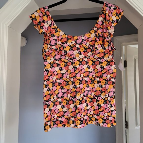 LOFT FLORAL PRINT SUMMER TOP SIZE S - Picture 4 of 4